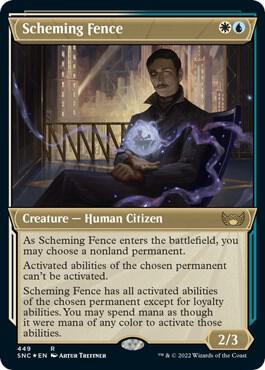 Scheming Fence (Showcase) (Foil Etched) card from Streets of New Capenna