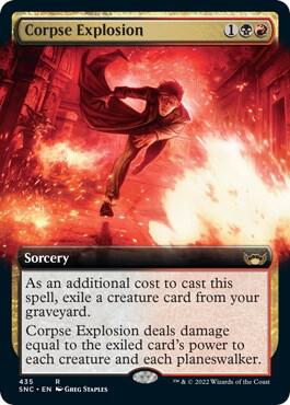 Corpse Explosion (Extended Art) card from Streets of New Capenna