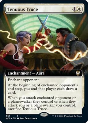 Tenuous Truce (Extended Art) card from Commander: Streets of New Capenna