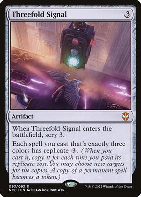 Threefold Signal card from Commander: Streets of New Capenna