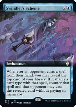 Swindler's Scheme (Extended Art) card from Commander: Streets of New Capenna