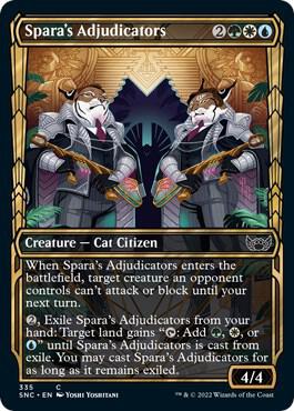 Spara's Adjudicators (Showcase) card from Streets of New Capenna