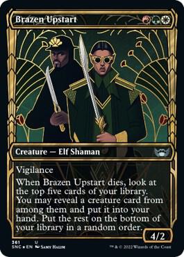 Brazen Upstart (Gilded Foil) card from Streets of New Capenna