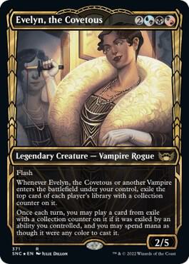 Evelyn, the Covetous (Gilded Foil) card from Streets of New Capenna