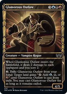 Glamorous Outlaw (Gilded Foil) card from Streets of New Capenna