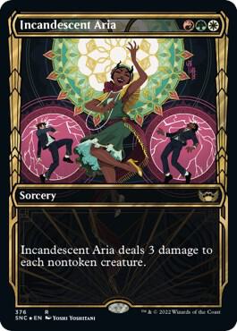 Incandescent Aria (Gilded Foil) card from Streets of New Capenna