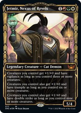 Jetmir, Nexus of Revels (Gilded Foil) card from Streets of New Capenna