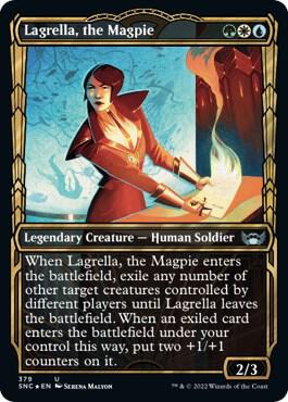 Lagrella, the Magpie (Gilded Foil) card from Streets of New Capenna
