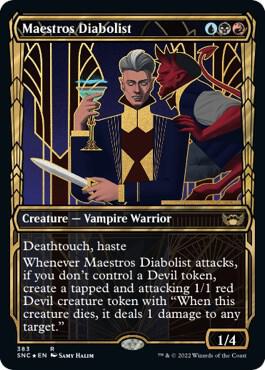 Maestros Diabolist (Gilded Foil) card from Streets of New Capenna