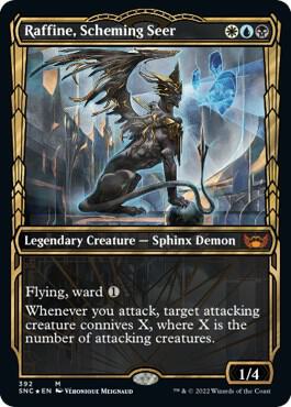 Raffine, Scheming Seer (Gilded Foil) card from Streets of New Capenna