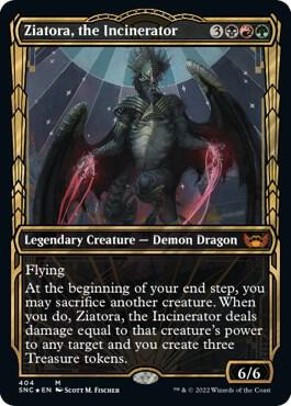 Ziatora, the Incinerator (Gilded Foil) card from Streets of New Capenna
