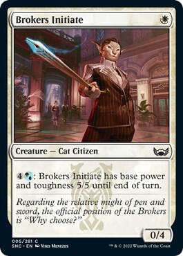 Brokers Initiate card from Streets of New Capenna