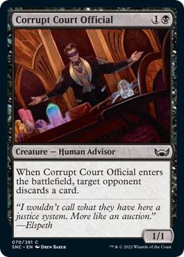 Corrupt Court Official card from Streets of New Capenna