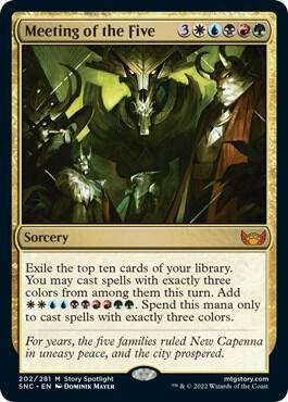 Meeting of the Five card from Streets of New Capenna