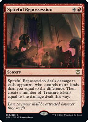 Spiteful Repossession card from Commander: Streets of New Capenna
