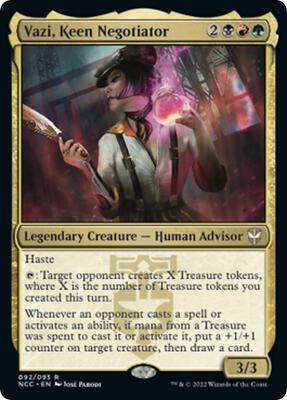 Vazi, Keen Negotiator card from Commander: Streets of New Capenna