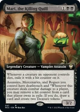 Mari, the Killing Quill (Extended Art) card from Commander: Streets of New Capenna