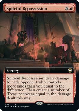Spiteful Repossession (Extended Art) card from Commander: Streets of New Capenna