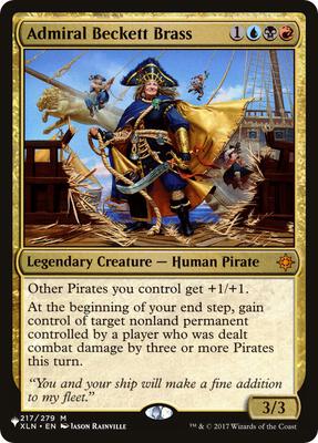 Admiral Beckett Brass card from The List Reprints