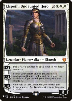 Elspeth, Undaunted Hero card from The List Reprints