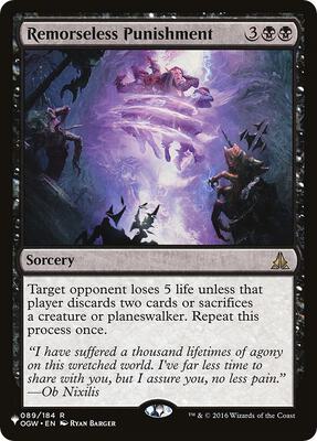 Remorseless Punishment card from The List Reprints