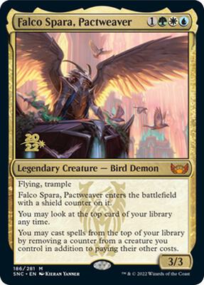 Falco Spara, Pactweaver card from Prerelease Cards