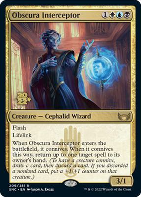 Obscura Interceptor card from Prerelease Cards