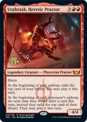 Urabrask, Heretic Praetor card from Prerelease Cards