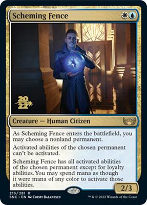 Scheming Fence card from Prerelease Cards