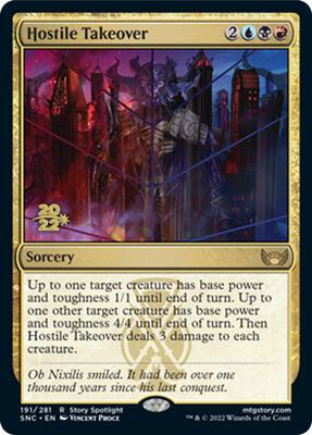 Hostile Takeover card from Prerelease Cards