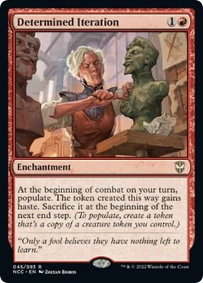 Determined Iteration card from Commander: Streets of New Capenna