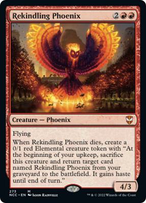 Rekindling Phoenix card from Commander: Streets of New Capenna