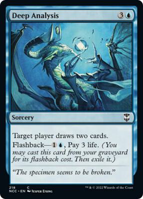 Deep Analysis card from Commander: Streets of New Capenna