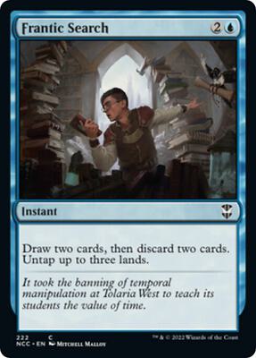 Frantic Search card from Commander: Streets of New Capenna