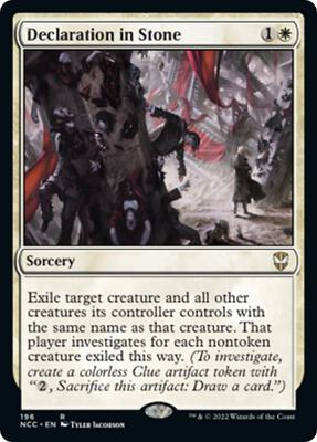 Declaration in Stone card from Commander: Streets of New Capenna
