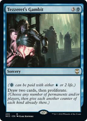 Tezzeret's Gambit card from Commander: Streets of New Capenna