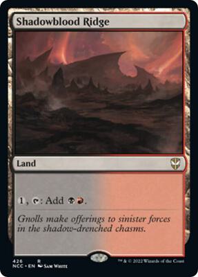 Shadowblood Ridge card from Commander: Streets of New Capenna