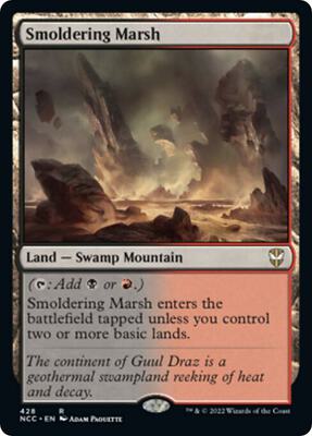 Smoldering Marsh card from Commander: Streets of New Capenna