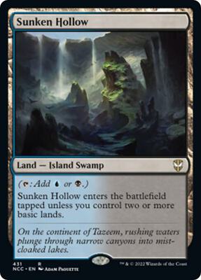 Sunken Hollow card from Commander: Streets of New Capenna