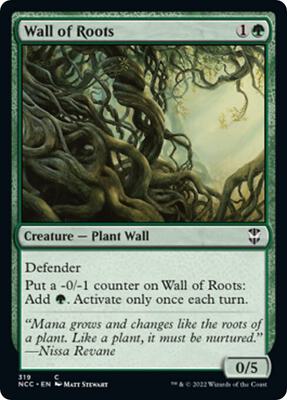 Wall of Roots card from Commander: Streets of New Capenna