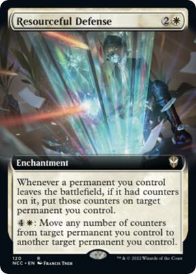 Resourceful Defense (Extended Art) card from Commander: Streets of New Capenna