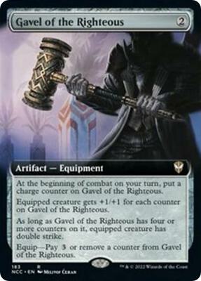 Gavel of the Righteous (Extended Art) card from Commander: Streets of New Capenna