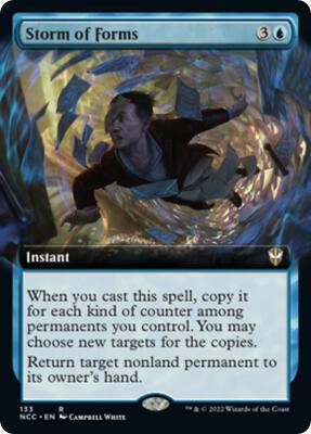 Storm of Forms (Extended Art) card from Commander: Streets of New Capenna