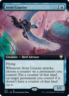 Aven Courier (Extended Art) card from Commander: Streets of New Capenna