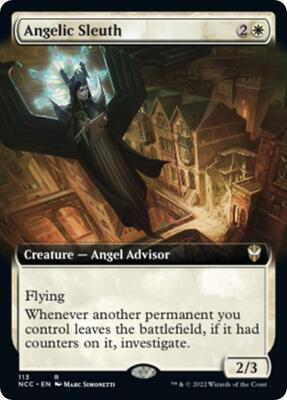 Angelic Sleuth (Extended Art) card from Commander: Streets of New Capenna