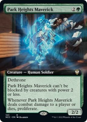 Park Heights Maverick (Extended Art) card from Commander: Streets of New Capenna