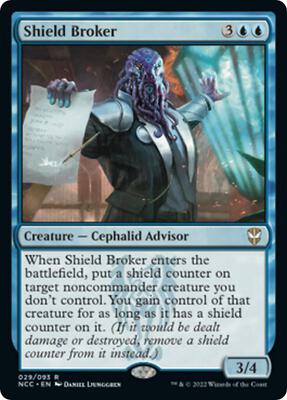 Shield Broker card from Commander: Streets of New Capenna