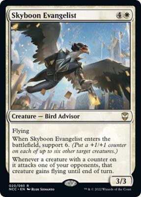 Skyboon Evangelist card from Commander: Streets of New Capenna