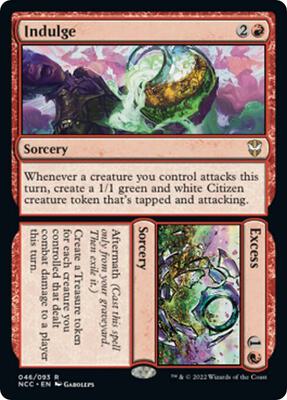 Indulge // Excess card from Commander: Streets of New Capenna