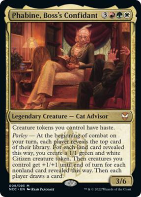 Phabine, Boss's Confidant card from Commander: Streets of New Capenna